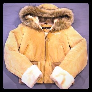 Baby Phat Leather/Suede Coat